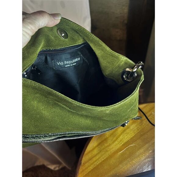 Via Repubblica Suede/Leather handbag - Picture 3 of 4